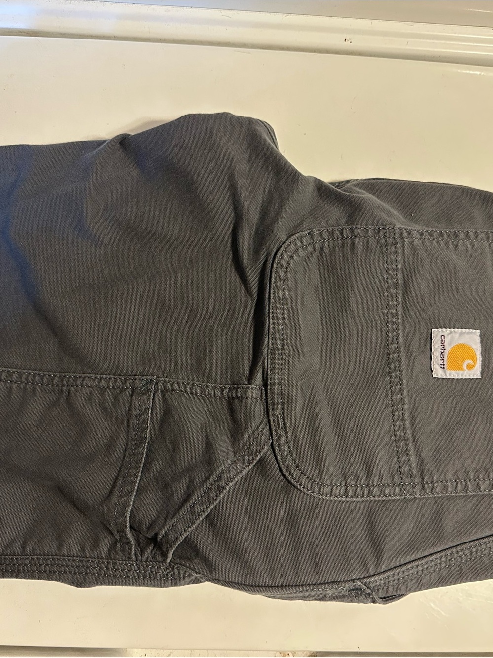 Carhartt Men’s Dark Charcoal Relaxed Jeans with Utility Pocket